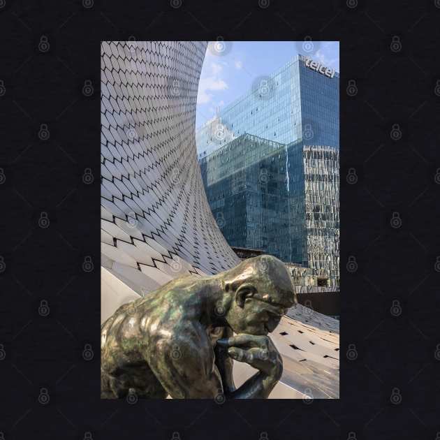 Mexico. Mexico City. Museo Soumaya. Exterior Detail with Thinker. by vadim19